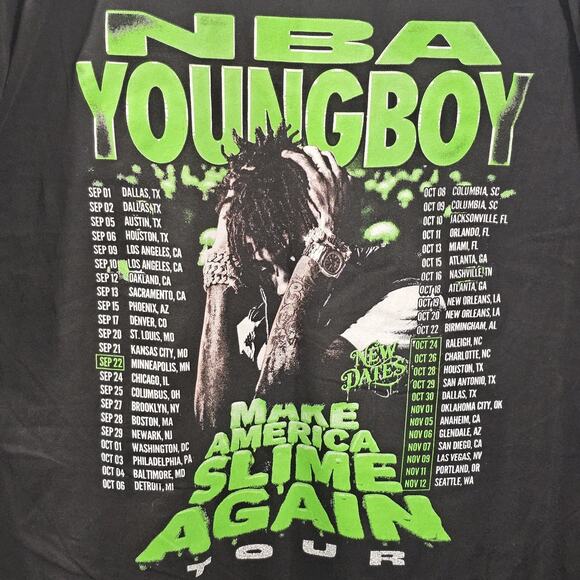 NWT NBA YoungBoy Masa Tour 2025 Merch Two Sided T-Shirt Sz XL Slime Hiphop - Picture 5 of 5